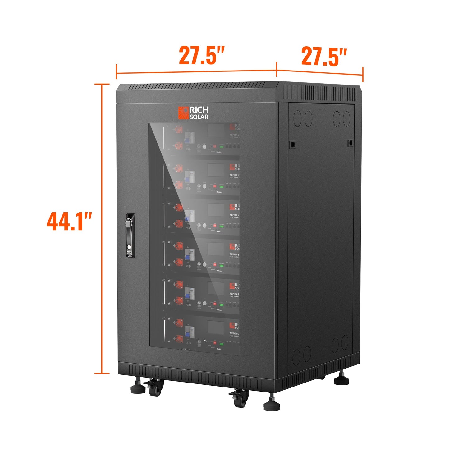 Rich Solar Alpha 5 Pro 6-Slot Battery Server Rack Enclosed Cabinet