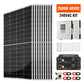 Rich Solar 2500W 48VDC 240VAC Complete Hybrid Solar Kit | 10.24kWh LiFePO4 Battery Backup