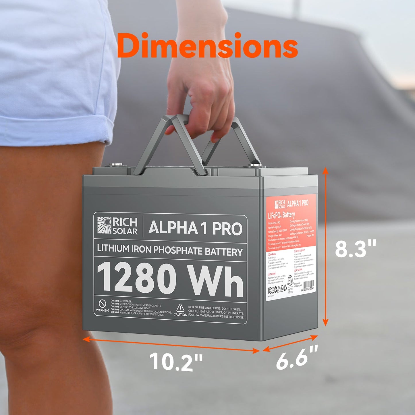 RICH SOLAR Alpha 1 12V 100Ah LiFePO4 Lithium Battery (Lite, Standard & Pro)