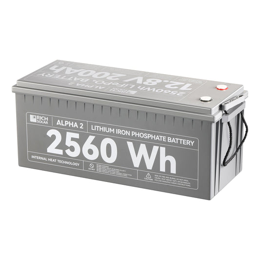 Rich Solar Alpha 2 12V 200Ah LiFePO4 Lithium Battery Series (Lite, Standard, Pro)