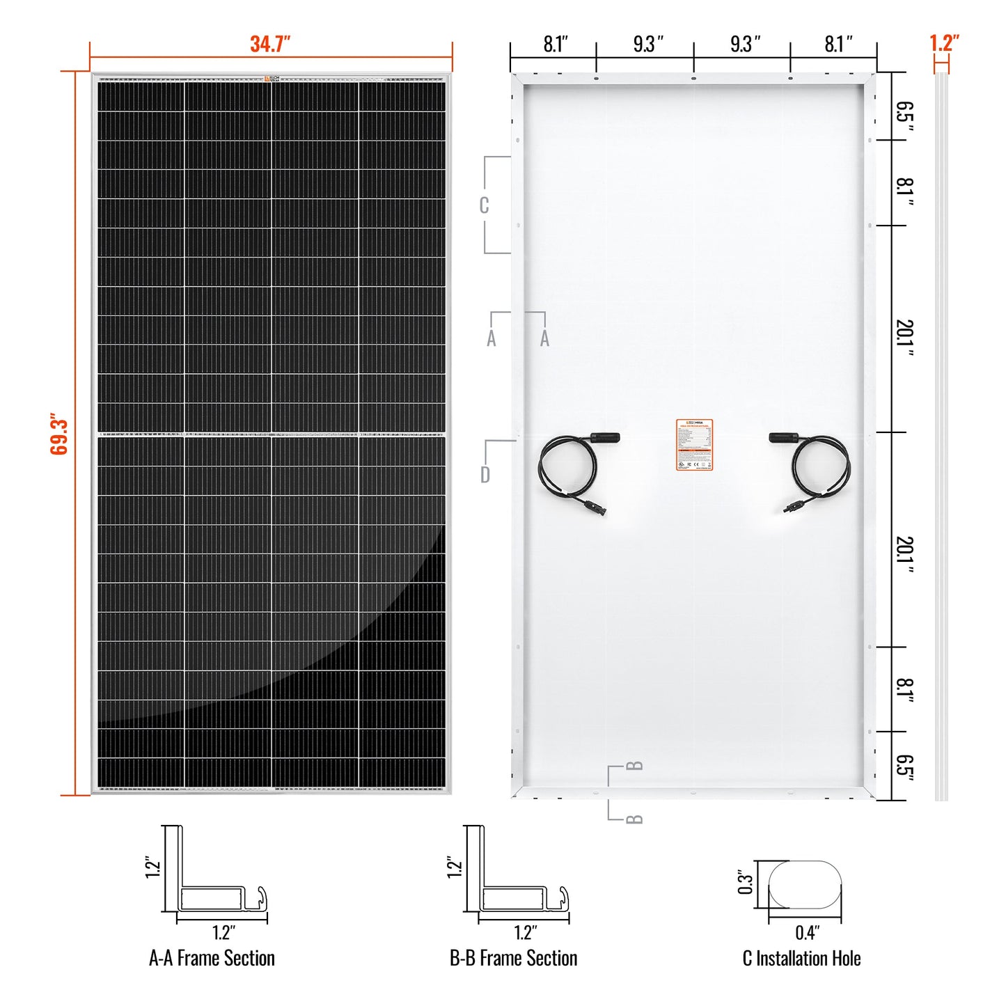 RICH SOLAR MEGA 335W 24V Monocrystalline Solar Panel (TopCon)