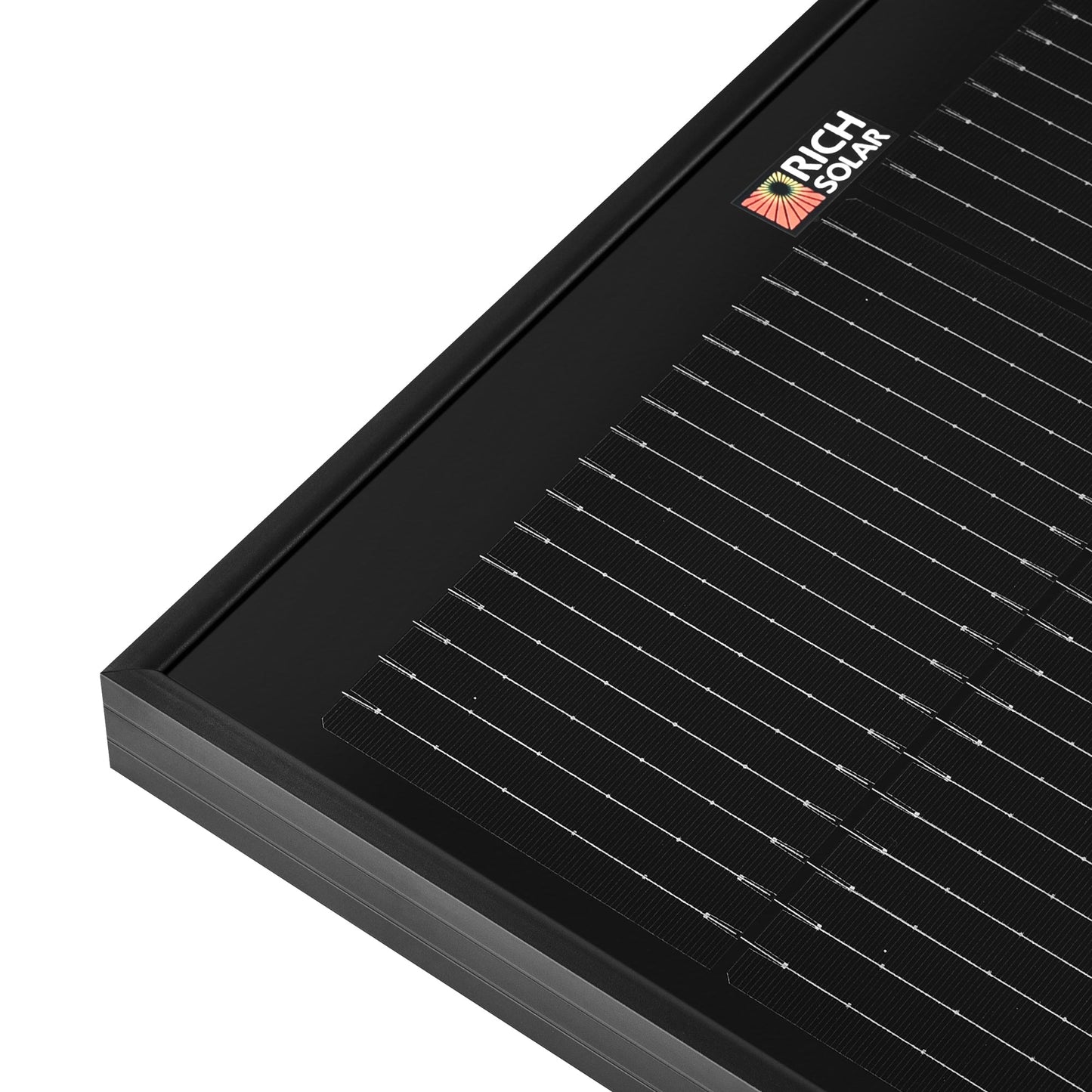 RICH SOLAR MEGA 130 Slim 12V Mono Solar Panel (Onyx Black & Silver)