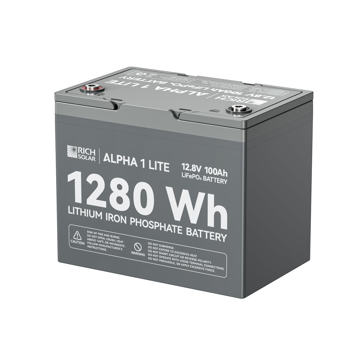 RICH SOLAR Alpha 1 12V 100Ah LiFePO4 Lithium Battery (Lite, Standard & Pro)