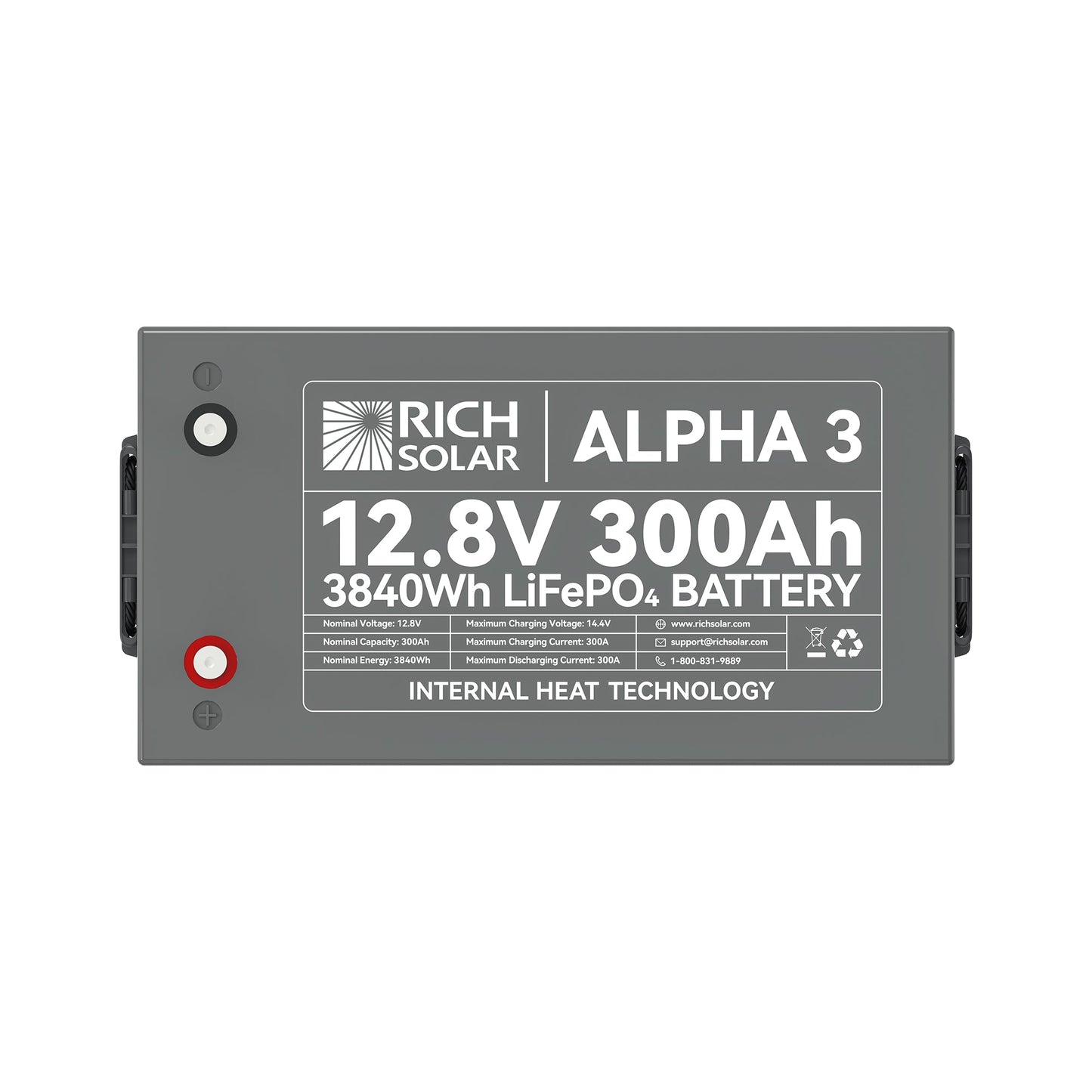 Rich Solar ALPHA 3 Series 12V LiFePO4 Lithium Battery (Lite, Standard, Pro)