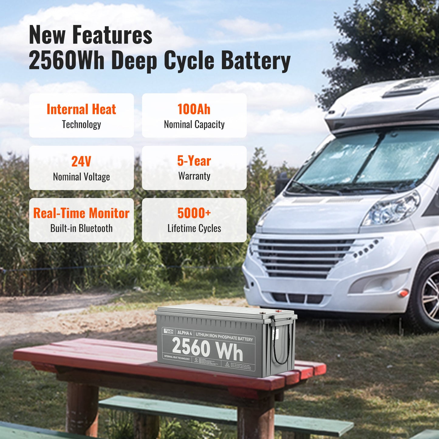Rich Solar Alpha 4 & Alpha 4 Lite 24V 100Ah LiFePO4 Battery