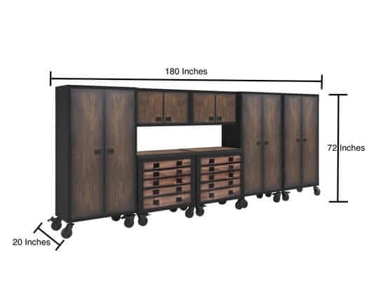 Duramax 10-Piece Garage Storage Combo Set Measurments