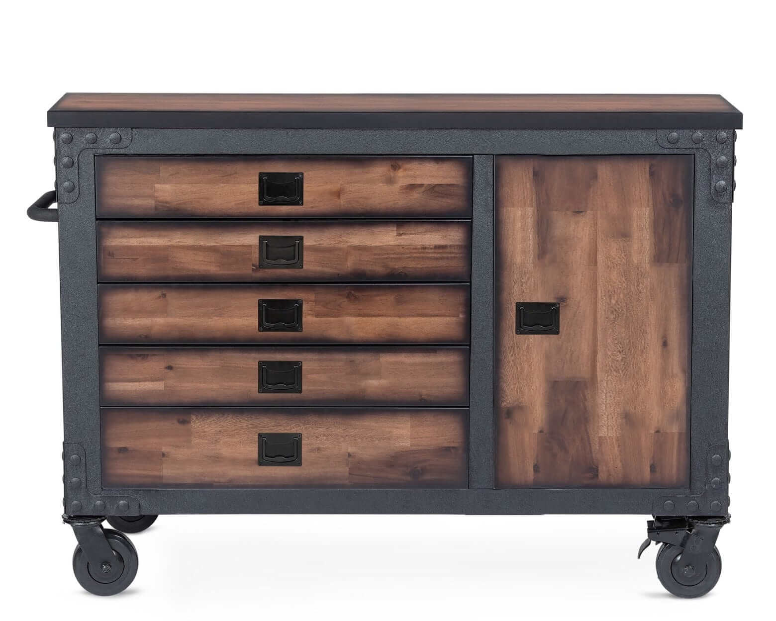 Duramax 10 Piece-Garage Storage Combo Set with Tool Chests, Wall Cabinets, Free Standing Cabinets and Folding Table