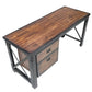 Duramax Jackson 62" Industrial Metal & Wood desk with drawers Top Details 68050