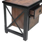Duramax Jackson 62" Industrial Metal & Wood desk with drawers leg table 68050