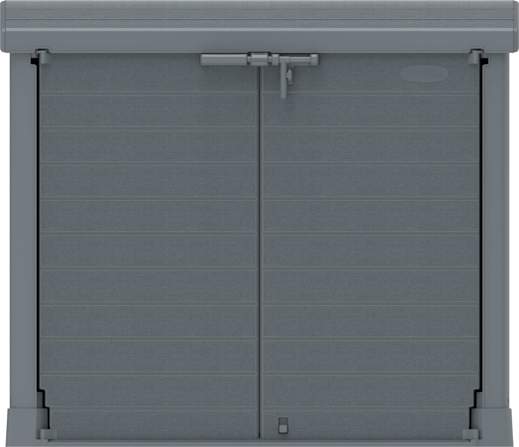 Duramax Storeaway Arc Lid 1200L Gray Front View 86633