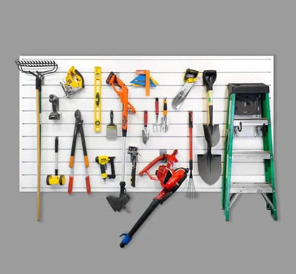 Proslat 8 ft. x 4 ft. Retail Display Slatwall - 2 pack 64 sq ft Charcoal P88205