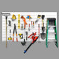 Proslat 8 ft. x 4 ft. PVC Slatwall Hanging System - 4 pack 128 sq ft Charcoal P88405