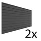 Proslat 8 ft. x 4 ft. PVC Slatwall - 2 pack 64 sq ft Charcoal P88205