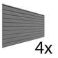 Proslat 8 ft. x 4 ft. PVC Modular Wall Storage - 4 pack 128 sq ft Light Gray P88407