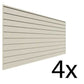 Proslat 8 ft. x 4 ft. PVC Heavy-Duty Slatwall Rack - 4 pack 128 sq ft Sandstone P88409