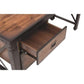 Duramax Jackson 62" Industrial Metal & Wood desk with drawers open 68050