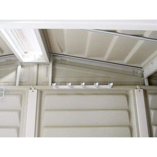 Duramax White Steel Multi-Tool Hanger Attched to Wall 08820