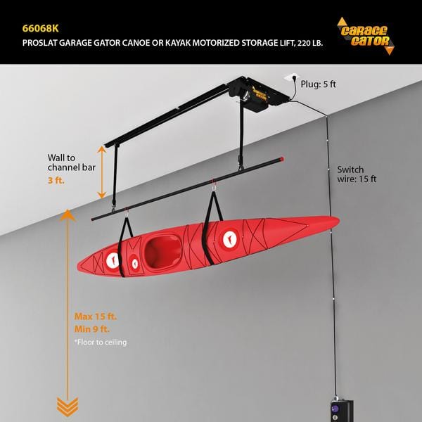 Garage Gator Motorized Kayak & Canoe Lift GG8220CK storage lift